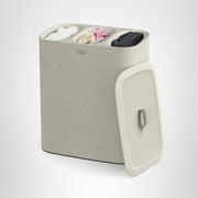 Joseph Joseph Tota Trio 90 liter/23.8 gallon Laundry Hamper Separation Basket with lid, 3 Removable Washing Bags with Handles- Ecru