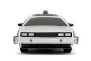 Jada Toys - Back to The Future RC Car, Time Machine, Remote Controlled Vehicle with Turbo and Light Function, Up to 10 km/h, USB Charging Function, 28 cm, for Children from 6 Years, 253256004