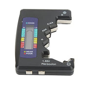 Digital Battery Capacity Tester Universal D C N AAA AA 9V 1.5V Button Cell Analyzer (Black)