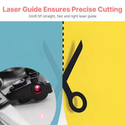Professional Laser Guided Scissors - for Fabric, Paper, Crafts | Ergonomic Handle, 30Cr13 Stainless Steel, Magnetic Storage