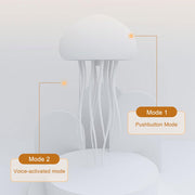 LED Cute Jellyfish Night Light, RGB Gradient Cute Jellyfish Bedside Lamp Voice Control Light Rechargeable - Type-C Table Lamp Bedside Lamp with Touch Sensor Lamp for Bedroom (Hanging)