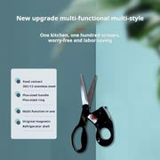 Professional Laser Guided Scissors - for Fabric, Paper, Crafts | Ergonomic Handle, 30Cr13 Stainless Steel, Magnetic Storage