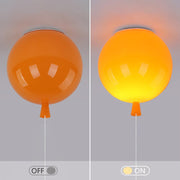 PIPI HARE Cartoon Balloon Chandelier Globe Ceiling Light with Pull Cord Switch Colorful Balloon Pendant Lamp Children's Room Close to Ceiling Lights Kids Kindergarten Chandeliers
