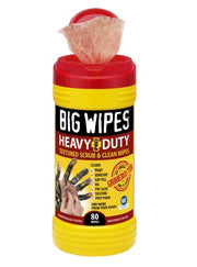 BIG WIPES Heavy Duty Industrial Textured Scrubbing Wipes (80 Count (Pack of 1), Heavy-Duty)