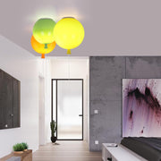 PIPI HARE Cartoon Balloon Chandelier Globe Ceiling Light with Pull Cord Switch Colorful Balloon Pendant Lamp Children's Room Close to Ceiling Lights Kids Kindergarten Chandeliers