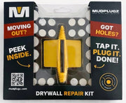 MudPlugz Drywall Repair Kit - 36 Plugs (3 Sizes) + Stingray Tool - Wall Hole Plug System for Screw & Anchor Holes - No Spackle, No Sanding - Paint Ready in