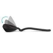 Dreamfarm Fladle Fold-Flat, Space-Saving Serving & Cooking Ladle Measures up to 1/2 Cup with Silicone Scraping Squeegee-Tip - 12" Black