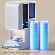 5-10s Fast Hot Towel Dispenser, 55°C (131°F) Constant Temp, 500ml Tank, Auto-Dry & Safe, Portable for Spa, Facial, Bathroom & Home (Hot Towel Heater with 2 Rolls of Towels)