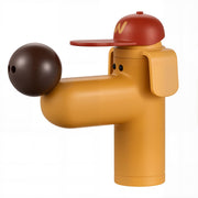 KINSE Bathroom Sink Faucet, Dog-Shaped Faucet Single-Handle Single -Hole Faucet 9/16" Connection, with Flexible Flexible Hose，360° Rotatable Spout, Suitable for Vanity Sink，Kids Room (Yellow