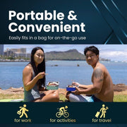 Hot Bento PLUS Self Heated Lunch Box and Food Warmer Removeable Battery Powered, Portable, Cordless, Hot Meals for Office, Travel, Jobsite, Picnics, Outdoor Recreation, Kitchen Meal Prep (Ruby)