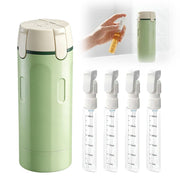 4-in-1 Travel Dispenser Bottle, 2026 Upgraded Travel Size Container, Portable Toiletry Container for Carry On, Travel Dispenser Bottle for Shampoo Lotion Conditioner Cream (Green)