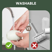Reusable Silicone Lint Roller, 2025 Upgraded Washable Sticky Roller Powerful Adhesion for Pet Hair and Dust Removal, Portable Home Travel Lint Roller for Clothes Bed Sofa (1, White)