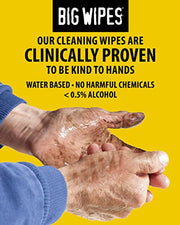 BIG WIPES Heavy Duty Industrial Textured Scrubbing Wipes (80 Count (Pack of 1), Heavy-Duty)