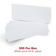 Zzrywuty #10 Letter Size Mailing Envelopes for Business, 500pcs Self Seal Windowless Security Envelopes 4-1/8 x 9-1/2 Inch White 24LB Paper