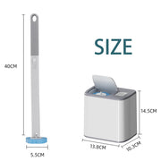 Disposable Toilet Brush, Disposable Toilet Cleaner, Powerful Cleaning, Extended Handle for Toilet Bowl Cleaners,Bathroom Cleaning, Bathtub (24, Gray)