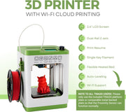 Fully Assembled Mini 3D Printer for Kids and Beginners - Complete Starter Kit with Auto Leveling 3D Printing Machine, 10M PLA Filament, and SD Card - WiFi 3D Home Printer for MAC, Windows, and Linux