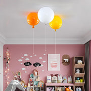 PIPI HARE Cartoon Balloon Chandelier Globe Ceiling Light with Pull Cord Switch Colorful Balloon Pendant Lamp Children's Room Close to Ceiling Lights Kids Kindergarten Chandeliers