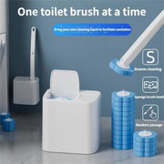 Disposable Toilet Brush, Disposable Toilet Cleaner, Powerful Cleaning, Extended Handle for Toilet Bowl Cleaners,Bathroom Cleaning, Bathtub (24, Gray)