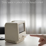 Bellatte Maclock WB-8 Retro Pixel Alarm Clock - 1984 Computer Style Desk Clock with Pixel LCD, Multiple Alarms, Calendar, Temperature, Adjustable Brightness, USB Desk Clock, Unique Tech Gift