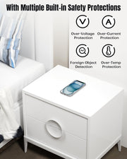Eazpower Invisible Wireless Charger, 0-30mm Under Desk Wireless Charger, Dual Uses On or Hidden Under Table Charging Pad for Nightstand for iPhone 17/17 Pro/17 Pro Max/17 Air/16/15/14/Samsung Phone