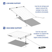 ShadeSock – The Ultimate Wind-Inflating Beach Shade – Silent, Non-Flapping Design, 8x10ft Auto-Directing Canopy – Light-Weight and Portable – Easy 2 Minute Set-Up