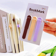 4pcs Silicone Automatic Bookmark - Cute Unique Book Markers, Smart Bookmarks Clip for Women, Men & Kids - Stay in Place, Follow as You Read