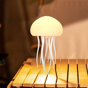 LED Cute Jellyfish Night Light, RGB Gradient Cute Jellyfish Bedside Lamp Voice Control Light Rechargeable - Type-C Table Lamp Bedside Lamp with Touch Sensor Lamp for Bedroom (Hanging)