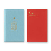 Midori Phil design Three Years Diary/Design Phil Green Diary 3 Years Continuous Use Door Light Blue 12,394,006