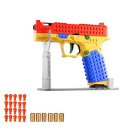 Nyrvexa Tactical DIY Building Block Handle Set,Fun Building Block Kit with Display Stand for Adults,Fun Assembly Toy with Reusable Parts, for Boys & Girls