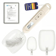2026 Upgraded 2-In-1 Digital Measuring Spoon 【High-Precision 0.01oz/0.1g · Tested 10000+】 Baking Scale 【7-Unit】 Digital Kitchen Scale for Baking, Gram Scale for Weight Loss, Large & Small Scoop,Beige