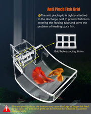 KINGYEENUO Shrimp Feeding Dish Set, Aquarium Fish Feeder Tube Kit with Feeding Ring, Cleaning Brush, Fish Tank Feeding Tube for Fish Tank