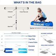 ShadeSock – The Ultimate Wind-Inflating Beach Shade – Silent, Non-Flapping Design, 8x10ft Auto-Directing Canopy – Light-Weight and Portable – Easy 2 Minute Set-Up