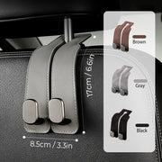 DSACL 2 Pcs Car Seat Back Storage Hook, 2026 New Heavy Duty Headrest Hooks for Car, Durable Car Seat Hooks Holder Organizer for Purse Bags Handbags Interior Accessories (Black)