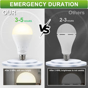 DEBAOBULB 6 Pack Rechargeable Emergency Light Bulbs, Battery Powered Energy Efficient LED Light Bulb 3000K Warm E26 120 Volt 9W 60W Equivalent with 1200mAh for Home Power Outage Camping Hurricane