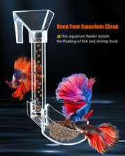 KINGYEENUO Shrimp Feeding Dish Set, Aquarium Fish Feeder Tube Kit with Feeding Ring, Cleaning Brush, Fish Tank Feeding Tube for Fish Tank