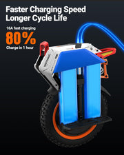 INMOTION V14Pro Electric Unicycle for Adults – 16" One Wheel EUC with Suspension, 50 MPH Fast Speed, 75-Mile Long Range, Powerful Self-Balancing Monowheel for Off-Road, City Commutes & Extreme Terrain