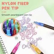 Marker Pen for Highlight, Outline Shimmer Markers Double Line Self-Outline Metallic Glitter Pens Super Squiggles Glitter Marker Set for Card Scrapbook Craft Arts Supplies(48)