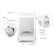 EyeVac Pro Touchless Vacuum Automatic Dustpan - Ultra Fast & Powerful - Great for Sweeping Salon Pet Hair Food Dirt Kitchen, Corded Canister Vacuum, Bagless, Automatic Sensors, 1400 Watt (White)