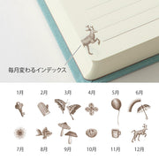 Midori Phil design Three Years Diary/Design Phil Green Diary 3 Years Continuous Use Door Light Blue 12,394,006