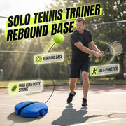 HISKI Tennis Balls Training Baseboard, Tennis Rebounder with Weighted Base, Tennis Trainer Balls with String, Tennis Trainer Rebound Ball Set, Solo Practice Reaction Kit/Ball (Blue*1PC)