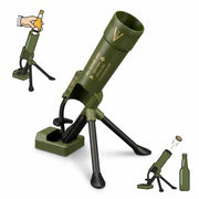 51mm Mortar Bottle Opener, Hands-Free Push Down Cap Launcher, Heavy-Duty Beer Bottle Opener, Funny Mortar-Shaped Bottle Opener with Cap Launcher, Home Bar Desk Decor Gift for Men Dad (Green)