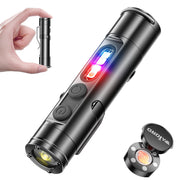 Taclite Mini – Ultimate Everyday Micro Tool K2 Mini Flashlight with COB Light, 6-in-1 Rechargeable Keychain Torch, Side Lights, Strobe, Magnet, Window Breaker, Electric Lighter – EDC Survival Tool