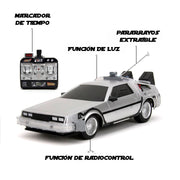 Jada Toys - Back to The Future RC Car, Time Machine, Remote Controlled Vehicle with Turbo and Light Function, Up to 10 km/h, USB Charging Function, 28 cm, for Children from 6 Years, 253256004