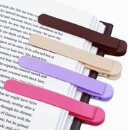 4pcs Silicone Automatic Bookmark - Cute Unique Book Markers, Smart Bookmarks Clip for Women, Men & Kids - Stay in Place, Follow as You Read