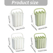 Silicone Long Ice Stick Mold with Lid, Rectangular Narrow Ice Cube Tray Flexible Easy Release Ice Maker for Juice Drink Bottles