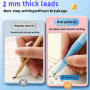 Inclock Handwriting thick mechanical pencils with grip: 2.0MM HB Pencil for kids with 14 leads (6 pack)