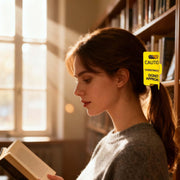 Overstimulated Caution Sign Hair Claw Clip, Funny Yellow Warning Hair Clip for Thick Hair,Gag Gift for Women, Friends (2PCS)