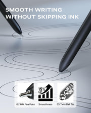 STAGEEK Black Gel Pens, 12Pcs Fine Point Smooth Writing Pens with 3 Extra Refills, Quick Dry Black Ink Pens for Journaling, Office, Note Taking, School Supplies, Nurse Aesthetic(Black)