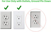Sleek Socket Original & Patented Pet Proofing Outlet & Plug Concealer with Protective Cord Clips, 8-Foot Flat Extension Cord with Multiple Outlets, Safeguard from Chewing Dangerous Cords
