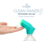 Suds2go Water Bottle Wash Refillable Caps 2-Pack, Portable Hand Washing Station with Foam Pump and Universal Foam Dispenser, As Seen on Shark Tank, Ideal for Outdoor and On-The-Go Use - Teal